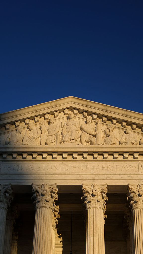 Photo: The U.S. Supreme Court building is seen at sunset in Washington, D.C. on February 20, 2026.