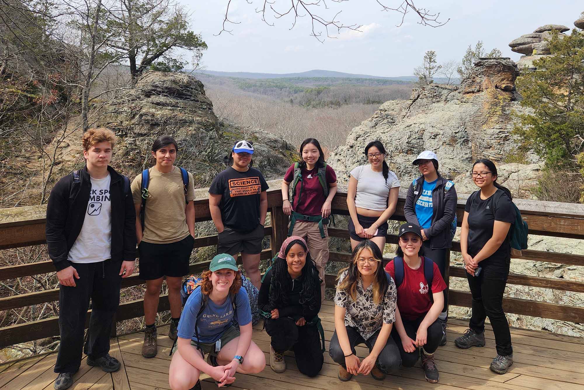 Students from the 2025 Alternative Service Break group volunteered and worked in the Shawnee National Forest in Harrisburg, Ill. Photo by Alyssa Macuiba