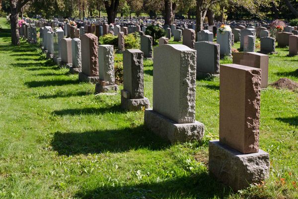 Photo: A stock image of a graveyard in the daylight