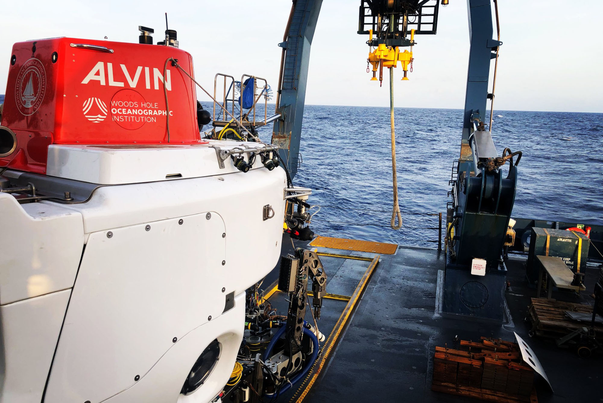 Photo: The Woods Hole Oceanographic Institution’s Alvin submersible