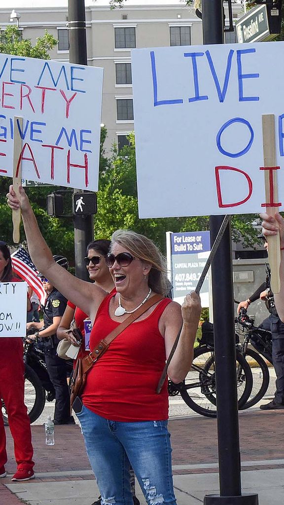 Photo: Protesters Demand End to COVID-19 Shutdown in Orlando, US - 17 in Apr 2020