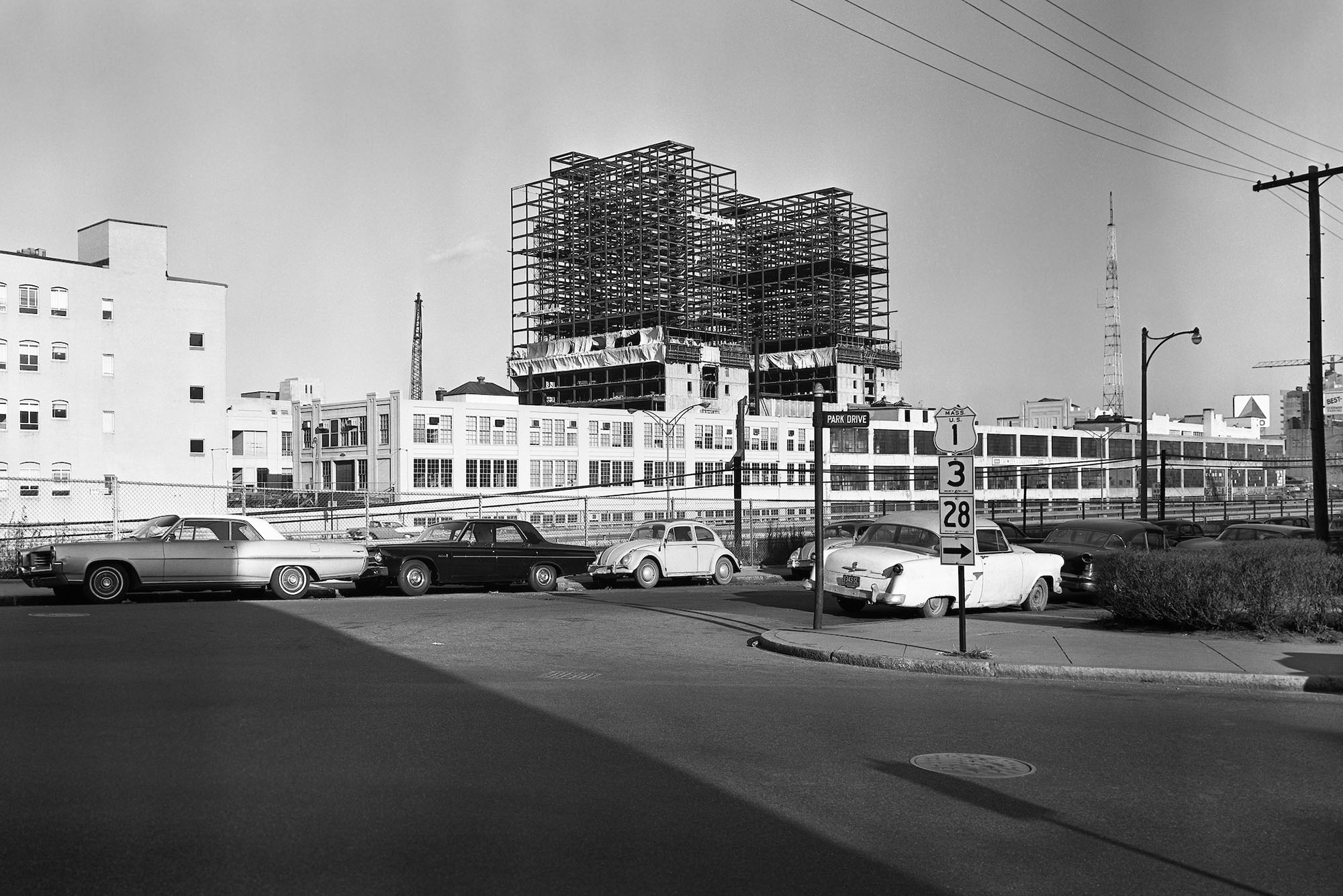 Construction on 700 Commonwealth Avenue, the future site of Warren Towers, October 1965. Photo by Boston University Photography.