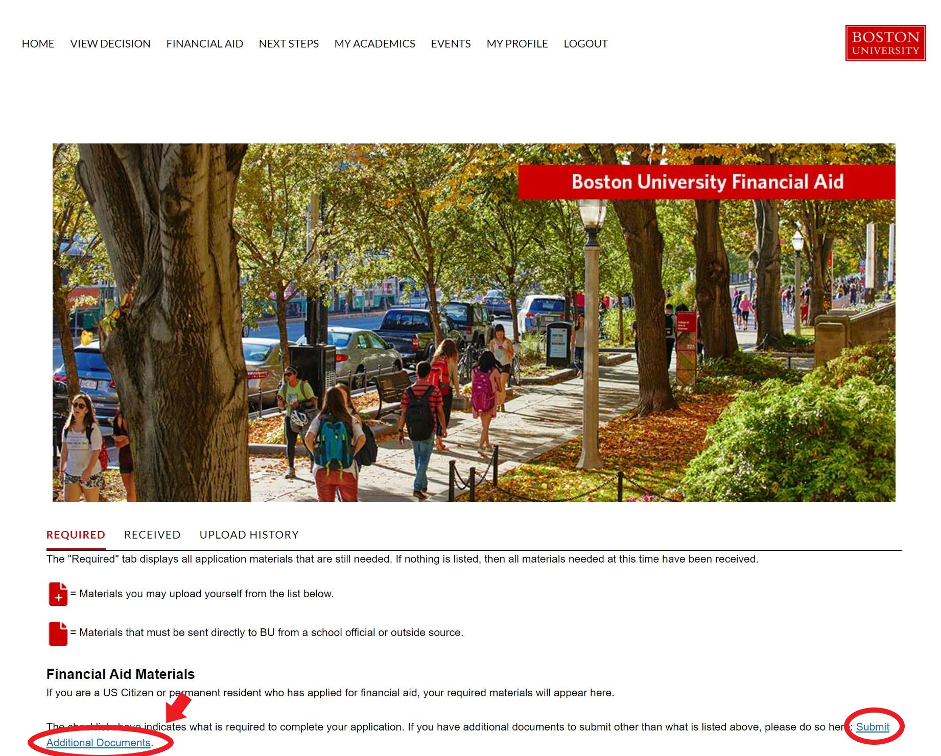 Appeal for Reconsideration » Financial Assistance | Boston University