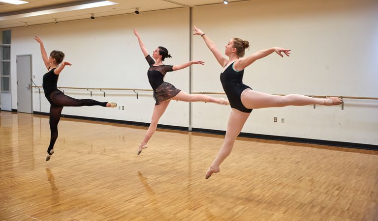 Ballet dancers in a class at FitRec