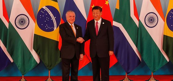 Michel Temer and Xi Jinping