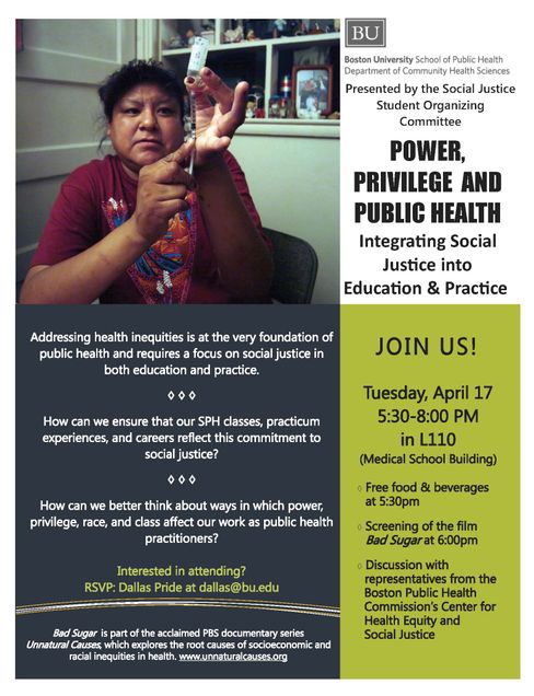 Power Privilege and Public Health Flyer
