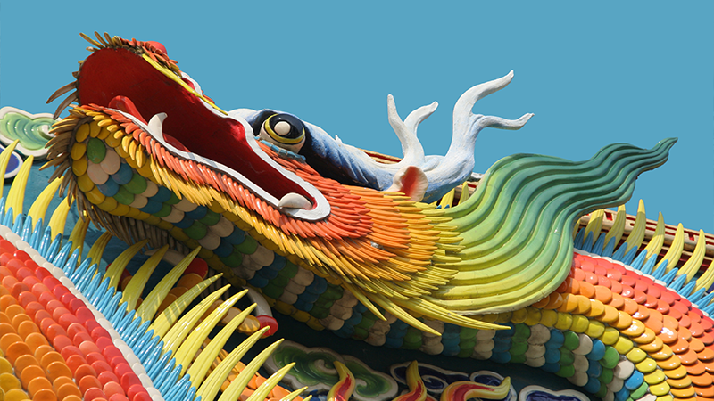 colorful dragon art