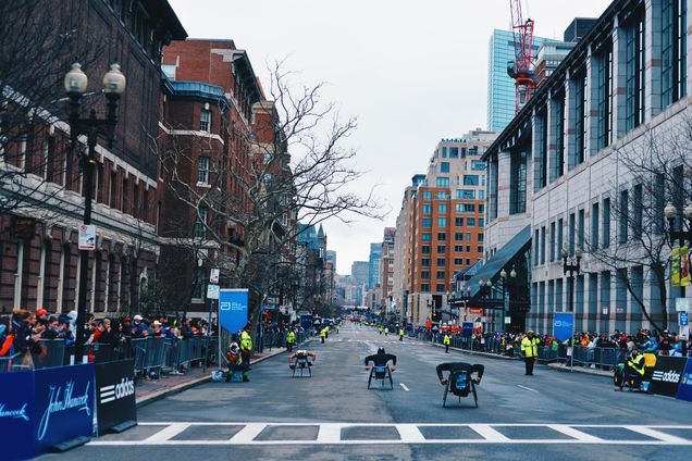 2015 GP Photo Contest Finalist wheel chair racers in the Boston Marathon