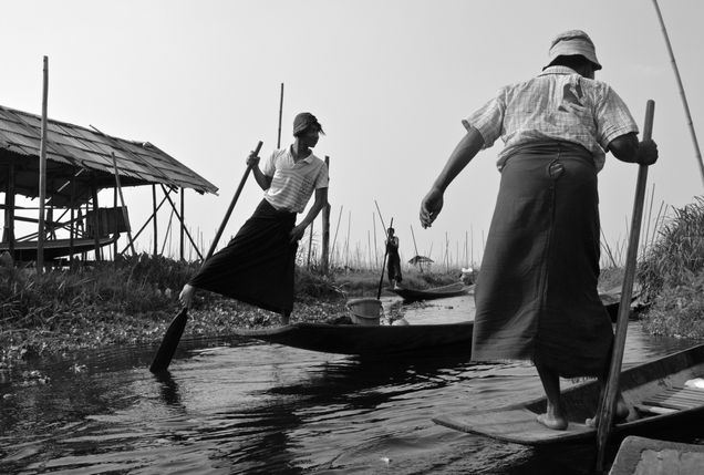 2015 GP Photo Contest 2nd place winner 2 fisherman onb lake Inle in Myanmar