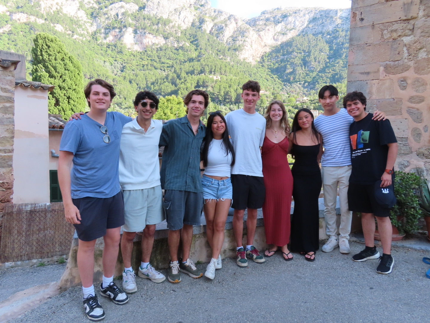group of ENG students in Deia Mallorca Spain