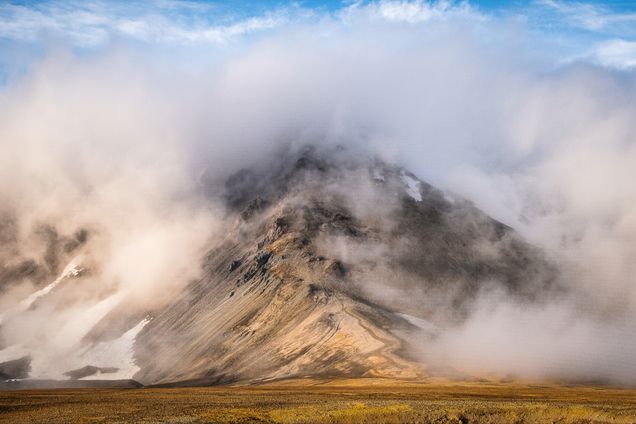 mountain in clounds, Katmai alaska. 2026 GP Photo Contest finalist.