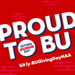 Giving Day logo. Reads, "Proud to BU" Giving Day April 6, 2022