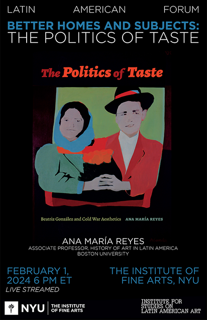 book cover for "The Politics of Taste: Beatriz González and Cold War Aesthetics"