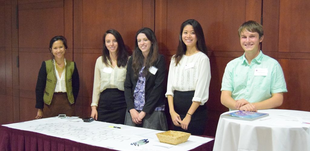 2015 HHHP interns Jasmine Miller, Taylor Pfromer, Meagan Antonellis, Sayaka Kawano, and Dylan Marshall at the reception table