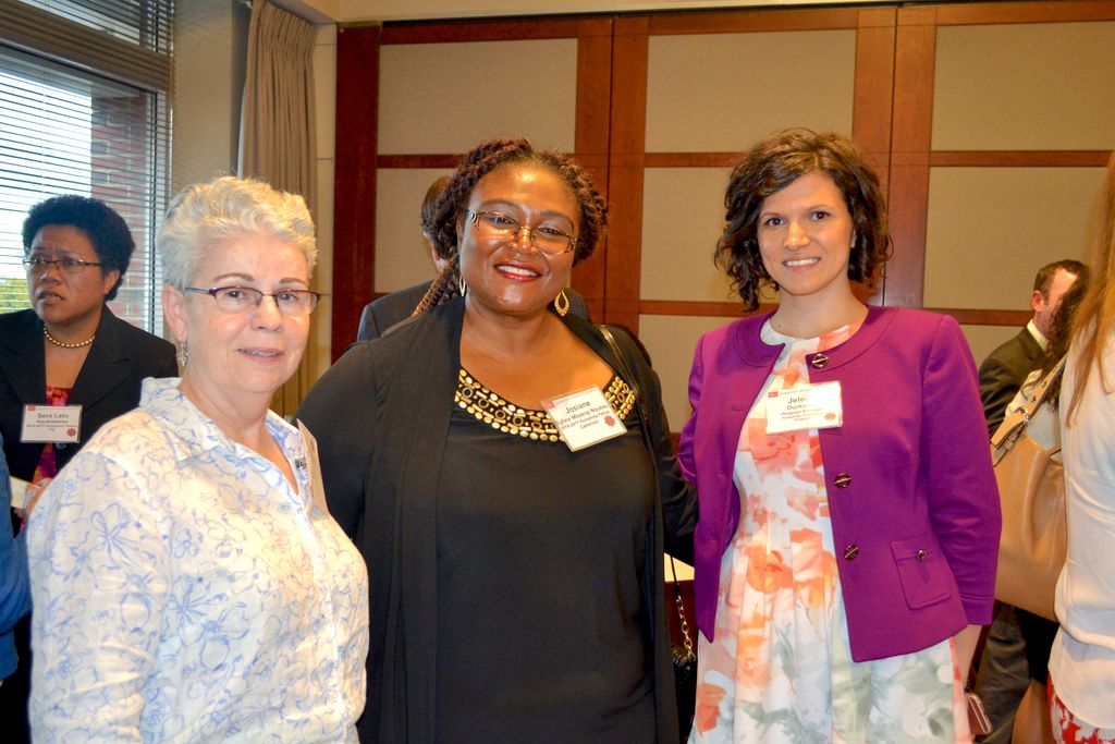 Host Gloria Murray, Josiane Sylvie Mbakop Noukeu (Cameroon), and Program Manager Jelena Durkovic