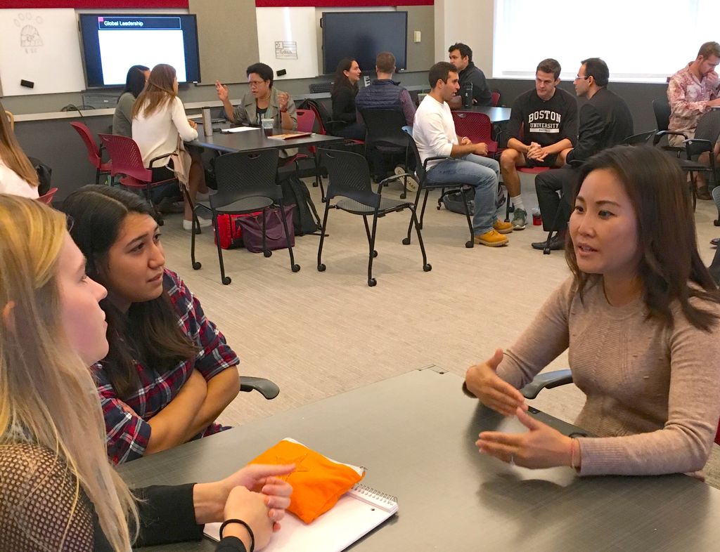 Pakaiphone Syphoxay of Laos speaking with 0B460 students