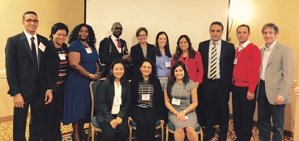 The 2016–2017 cohort with Assistant Director Cyrus Konstantinakos and IIE Assistant Director Amy Nemith and Program Officer Diana Schapiro