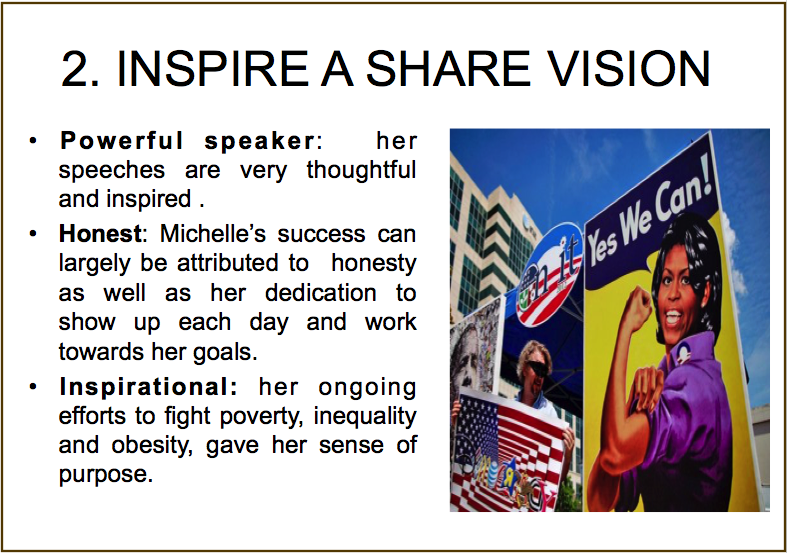 Slide from presentation on Michelle Obama