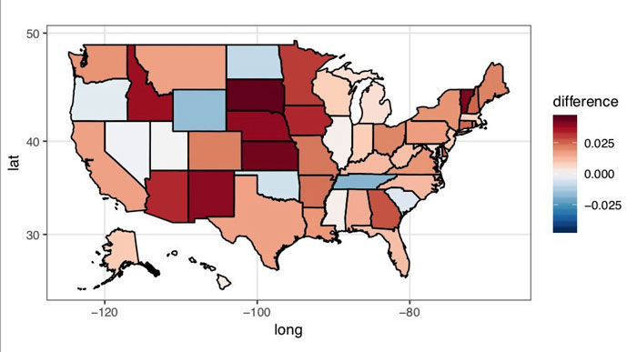 Election map of USA