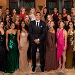 Photo: Contestants from The Bachelor's 29th season wearing long gowns and posing