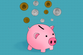 piggy bank and coins illustration by Mara Sassoon