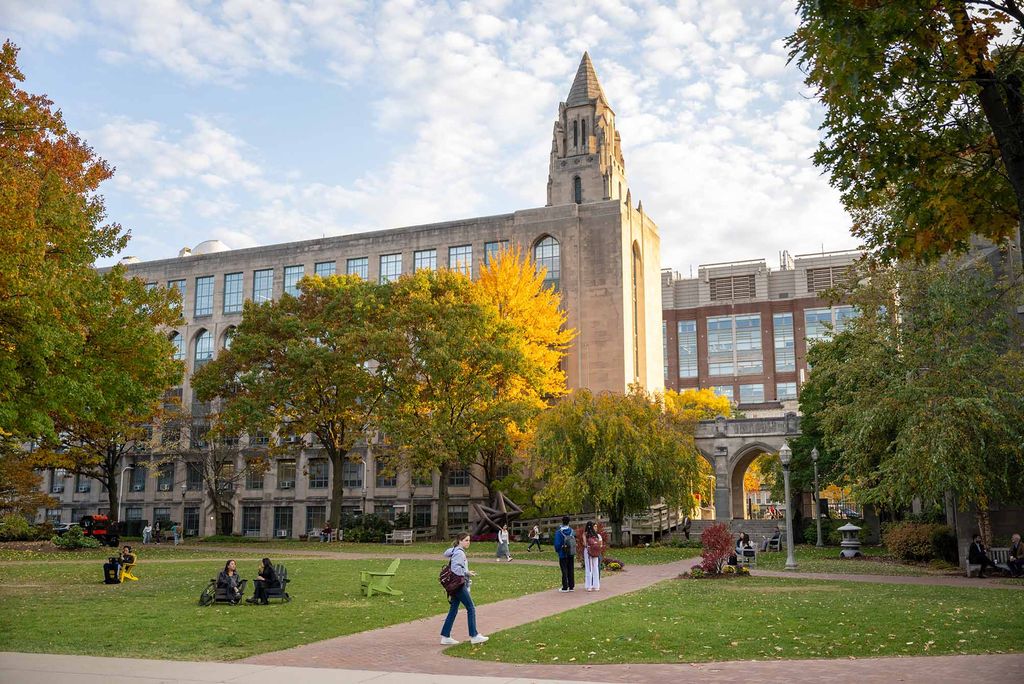Photo: Boston University's campus on a sunny fall day