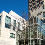 Photo: Exterior of the BU School of Law on a sunny day in Boston, MA