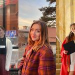 Photo: Three college students pose for portraits as they have all received Fulbright scholarships