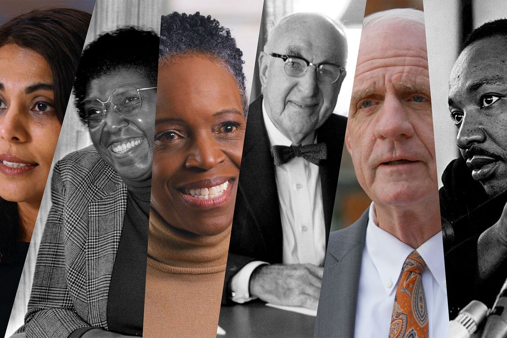 Photo: A shot of six key BU figures in a collage