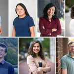 Photo: A composite image of seven headshots of different Boston University Junior Career Development Professors