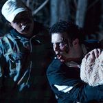 Photo: A still from a college a cappella group music video. The singers are dressed as zombies.