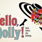Image: A graphic with the title "Hello, Dolly!" and a image of graphic with legs and a dress in silhouette.