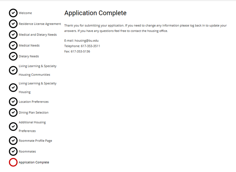 New Student Housing Application Walkthrough Boston University Housing