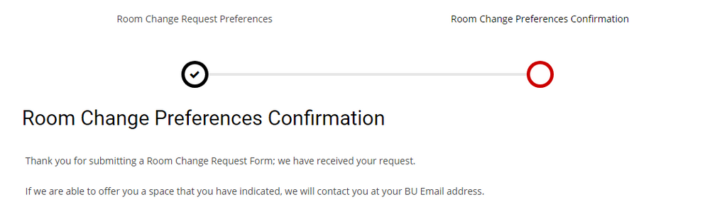 room change confirmation