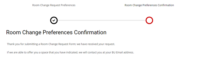 Room Change Confirmation