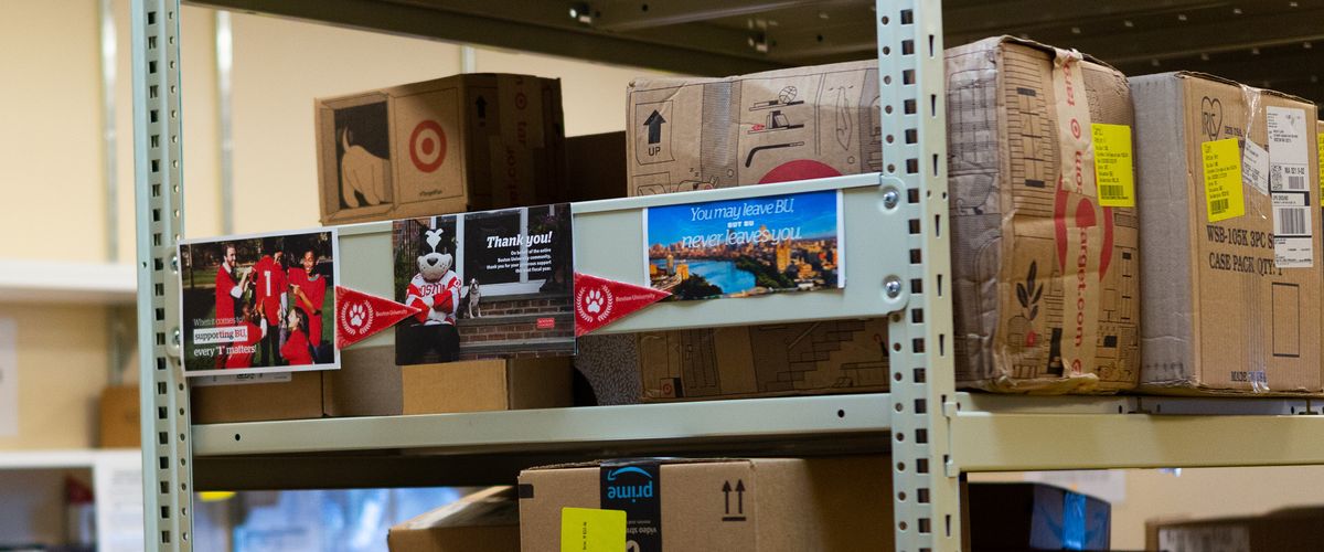 Photo of a BU Mail Room