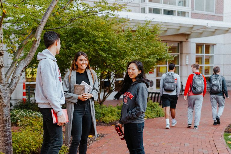 students on campus