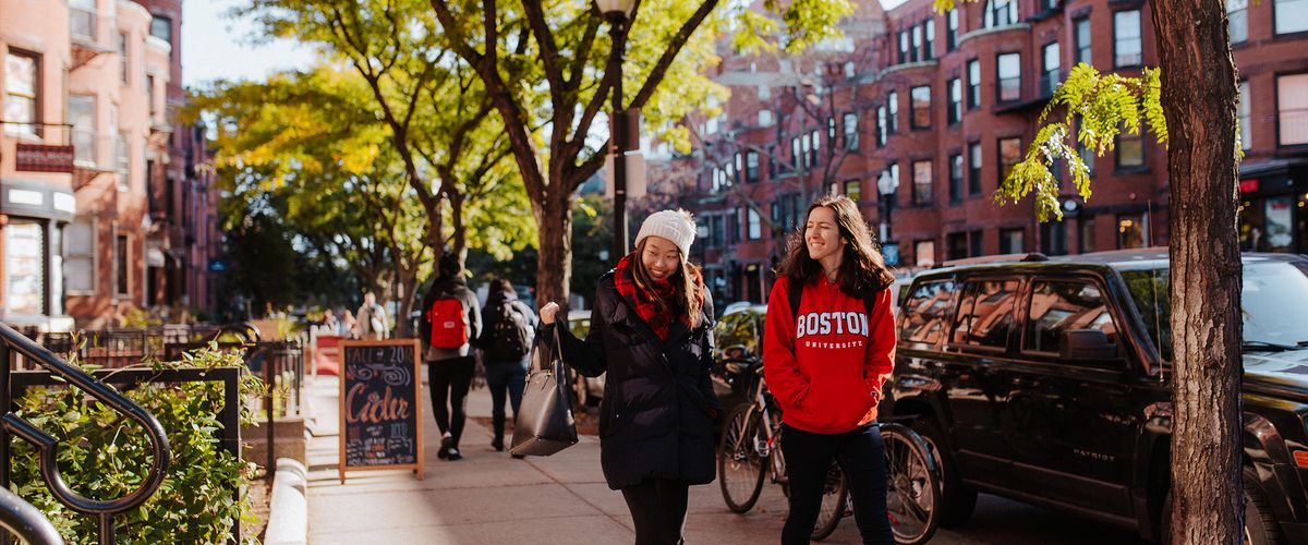 students on campus