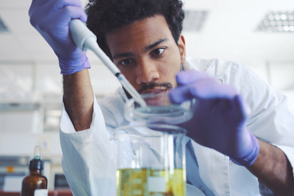 scientist working in lab