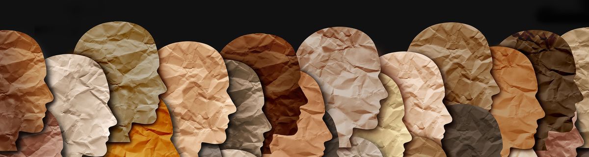 Faces of different colors