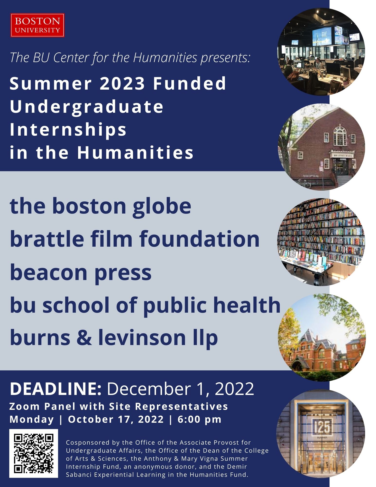 Undergraduate Internships in the Humanities Center for the Humanities