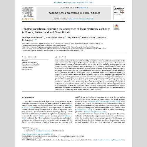 Article cover page with journal name, article title, and authors