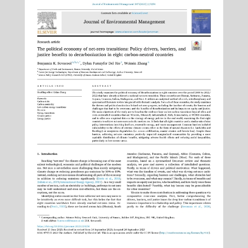 Article cover page with title and abstract