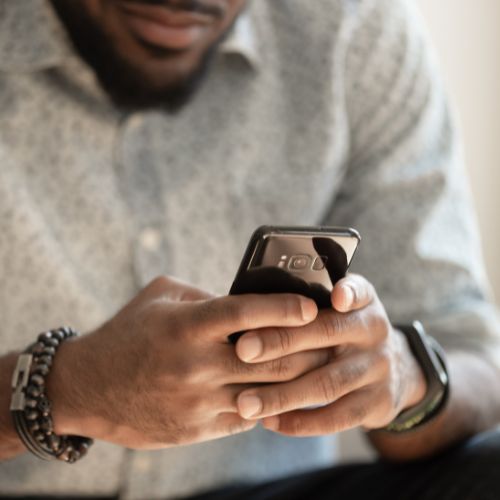 Man holding phone