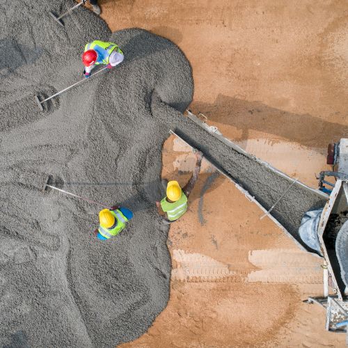 Pouring cement