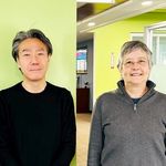 Two visiting researchers in IGS office.
