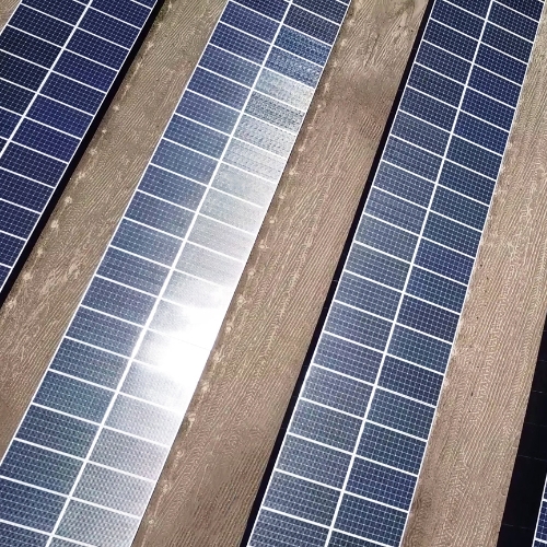 Rows of solar panels