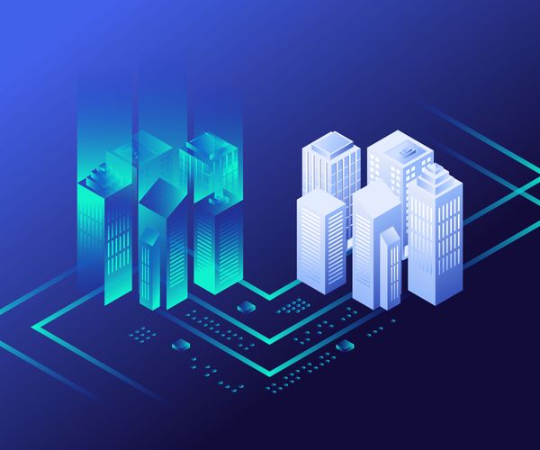 computer-generated graphic of buildings.