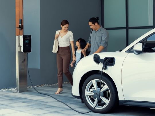 National Renwable Energy Laboratory electric vehicle promotional banner.