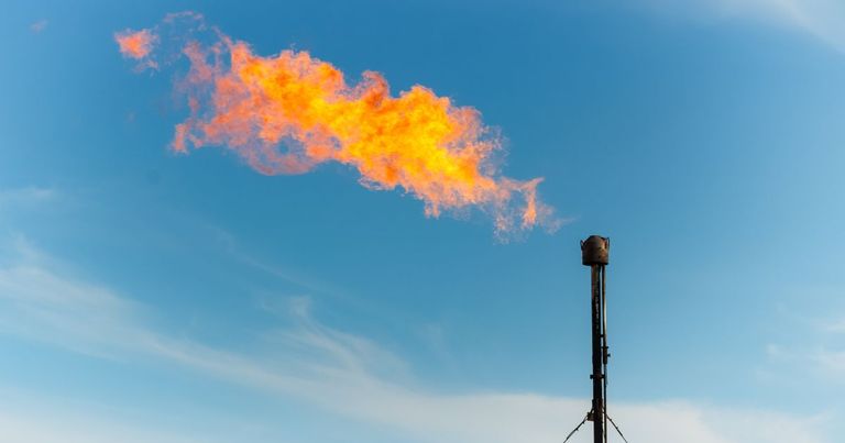 A gas flare.